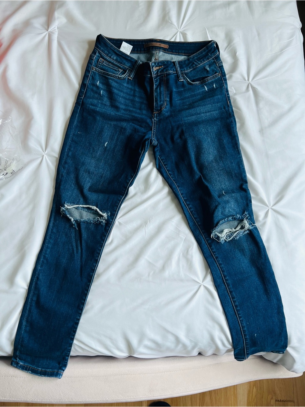 Joe's Jeans Dark Blue Skinny Distressed Jeans